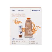 Winter Essentials - Almond Nut käsivoide 50ml  & Cocoa Butter huulivoide 4,5g  | lahjapakkaus